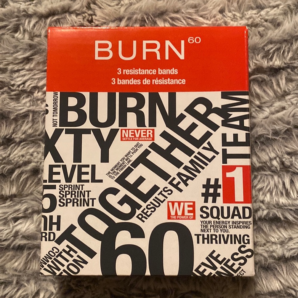 NIB BURN 60 3 resistance bands